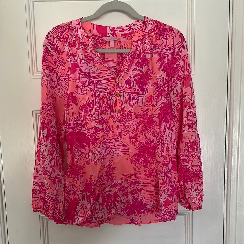 Lilly Pulitzer Elsa Silk Top in Rule Breakers